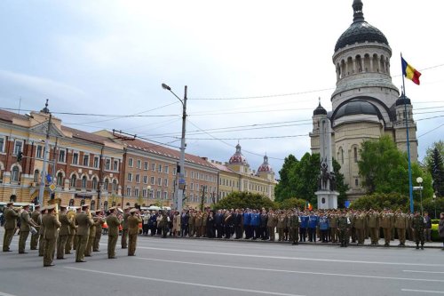 Omagierea veteranilor de război printr-o ceremonie religoasă și militară, la Cluj-Napoca