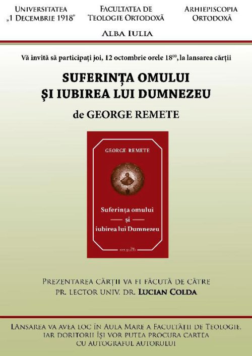 Lansare de carte la Alba Iulia