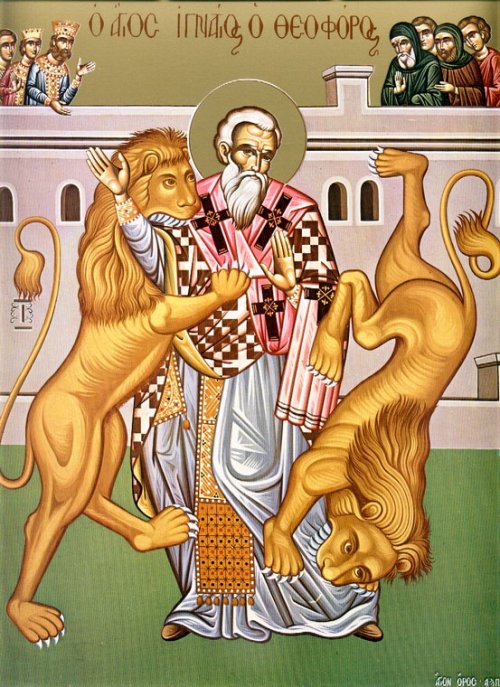 Înainte-prăznuirea Naşterii Domnului; Sfântul Sfinţit Mucenic Ignatie Teoforul, Episcopul Antiohiei