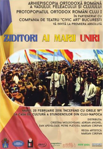 Spectacol dedicat Centenarului Marii Uniri, la Cluj-Napoca