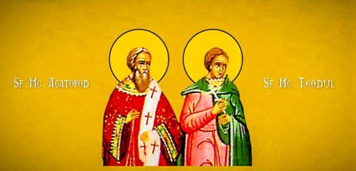 Sfânta şi Marea Joi (Denia celor  12 Evanghelii) Sfinții Mucenici Teodul şi Agatopod; Sfinții Mucenici Victorin şi cei împreună cu el