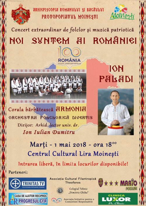 Concert de folclor şi muzică patriotică în Protopopiatul Moineşti