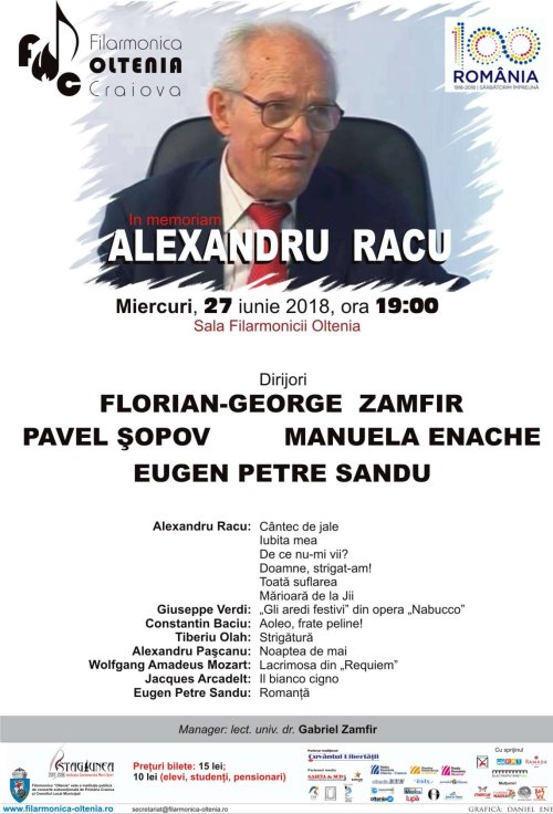 Concert omagial „in memoriam arhid. Alexandru Racu”