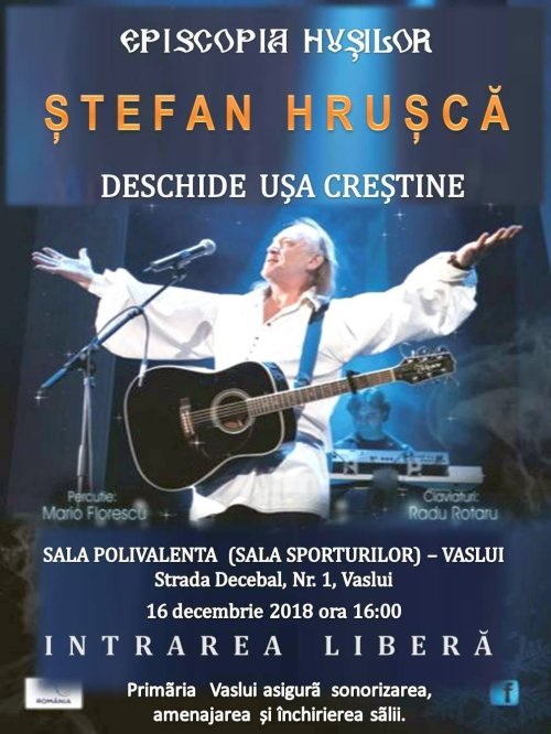 Ştefan Hruşcă va susţine un concert de colinde la Vaslui