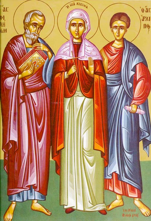 Sfinţii Apostoli Arhip, Filimon şi soţia sa, Apfia
