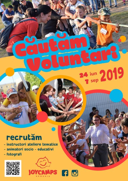 JoyCamps Romania caută voluntari pentru taberele de vară