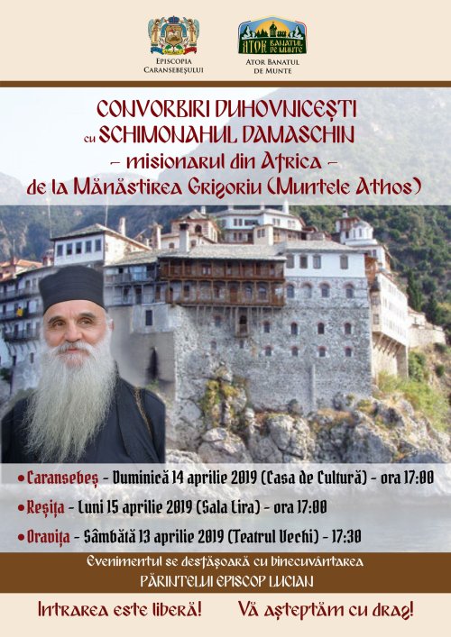 Părintele Damaschin din Muntele Athos, în Caransebeș