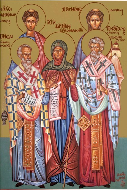 Sfinţii Apostoli şi Diaconi: Prohor, Nicanor, Timon şi Parmena; Sfântul Cuvios Pavel de la Xiropotamu