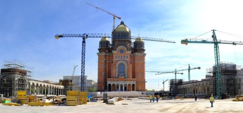 Progrese importante pe șantierul Catedralei Naționale