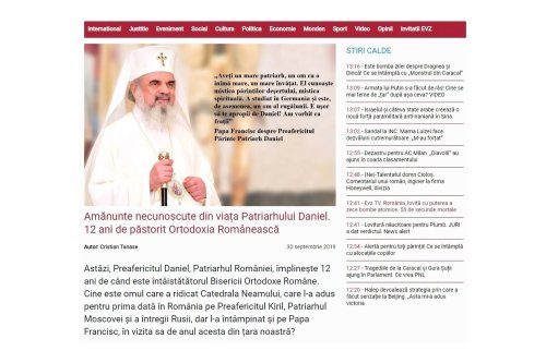 „12 ani de păstorit Ortodoxia românească”