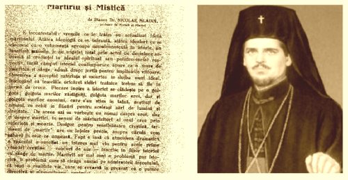 Martiriu și mistică la Nicolae Mladin