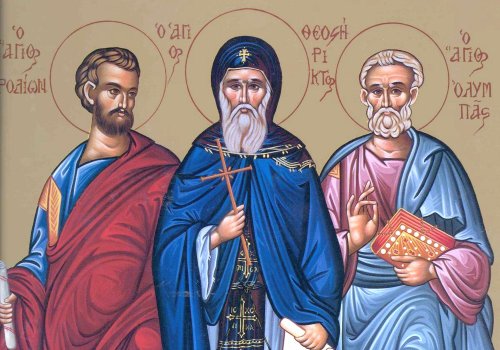 Sfinţii Apostoli Olimp, Rodion, Sosipatru, Erast, Terţiu şi Cvart; Sfântul Mucenic Orest