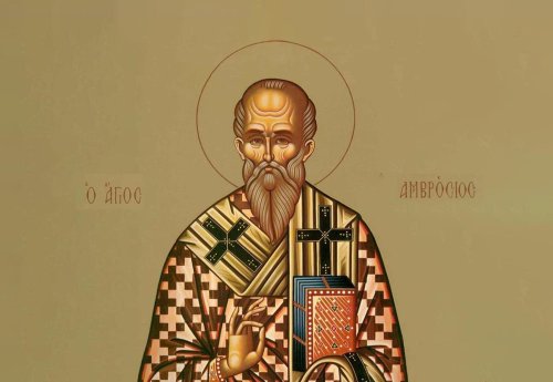 Sfântul Ambrozie, păstor,  dascăl şi teolog al Mediolanului