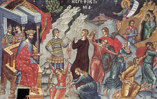 Sfinţii 14.000 de prunci ucişi din porunca  lui Irod; Sfinţii Cuvioşi Marcel şi Tadeu 