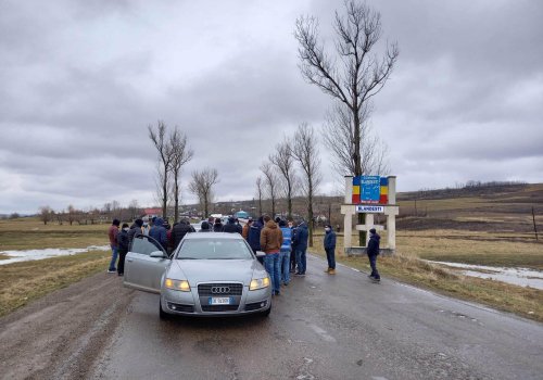 Protest pe un drum județean din Botoșani