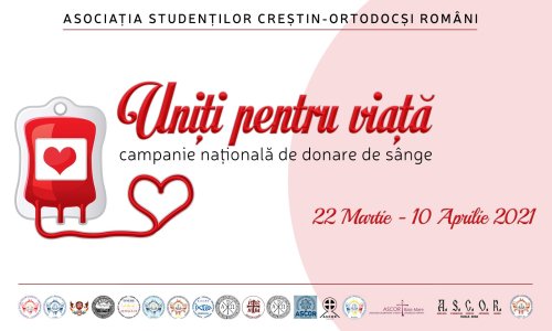 Campania naţională  de donare de sânge „Uniţi pentru viaţă”, la a doua ediţie