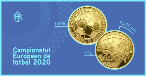 Monedă BNR dedicată fotbalului