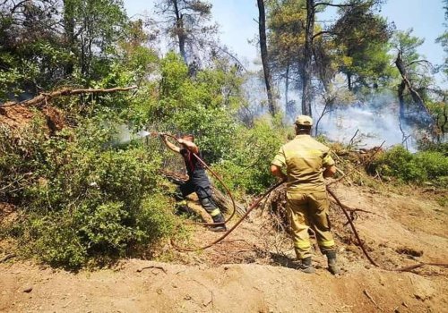 Pompierii români luptă cu flăcările în Grecia