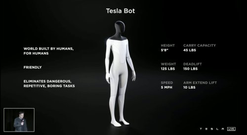 Robot umanoid de la Tesla 