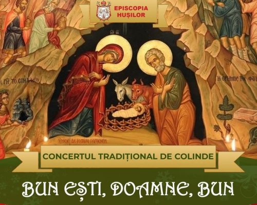 Concert de colinde, pe 19 decembrie, în curtea Catedralei Episcopale din Huși