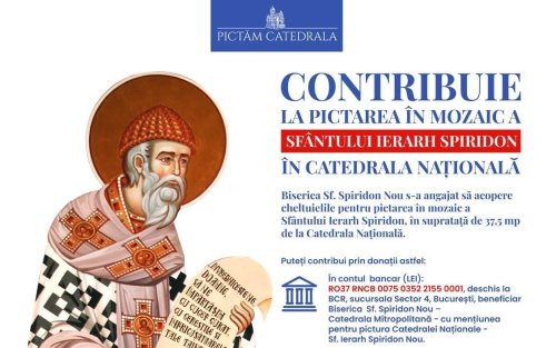 Catedrala „Sfântul Spiridon”-Nou ajută la pictarea ocrotitorului în Catedrala Națională