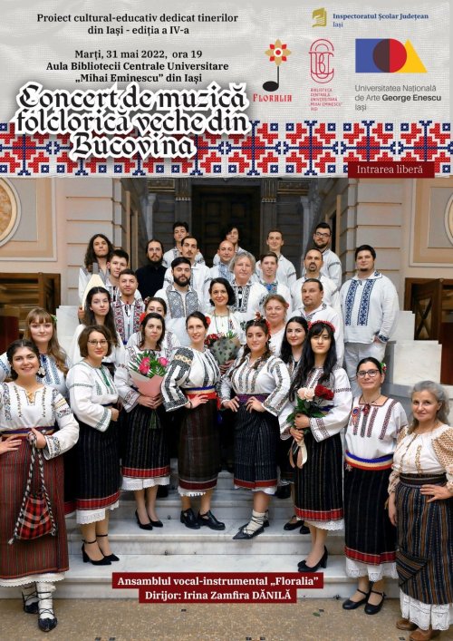 Concert de muzică folclorică veche din Bucovina, la Iași