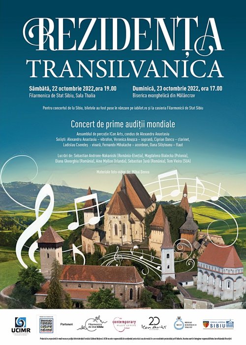 Concert de prime audiții mondiale la Sibiu și Mălâncrav
