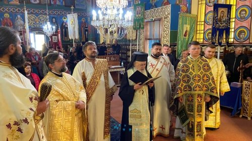 Binecuvântarea lucrărilor la biserica din Hunedoara Timișană