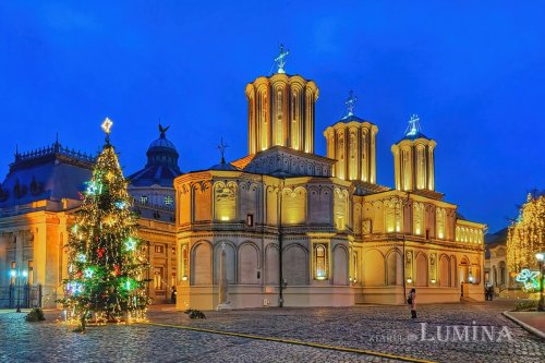 Colina Patriarhiei înfrumusețată pentru Sărbătoarea Crăciunului