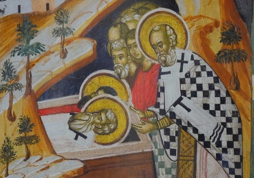 Aflarea moaştelor Sfinţilor Mucenici  din Constantinopol  (Zi aliturgică. Dezlegare la brânză, lapte, ouă  şi peşte)