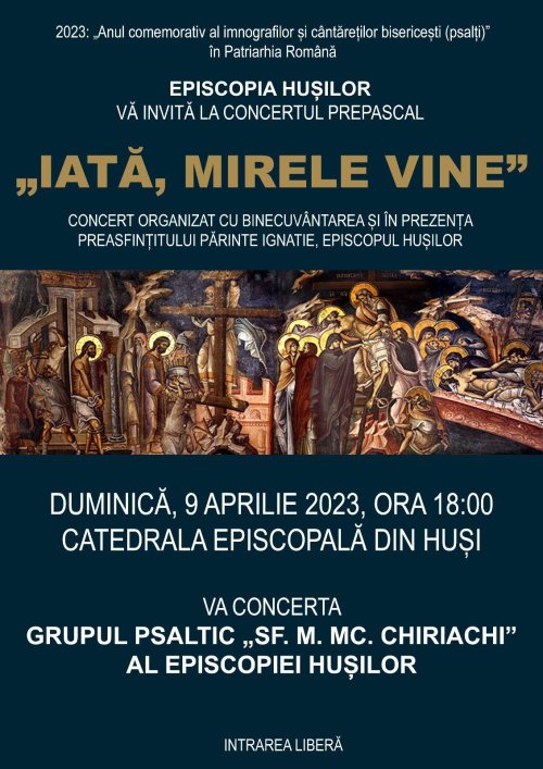 Concertul de cântări psaltice la Catedrala din Huși