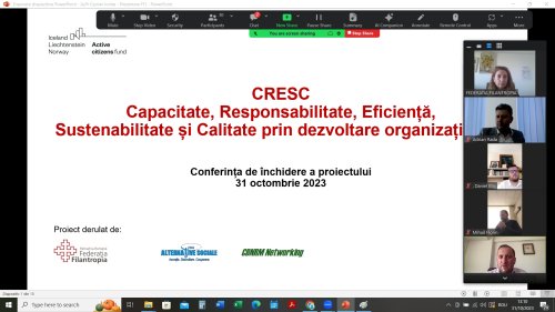 Finalul proiectului „CRESC” derulat de Federația Filantropia