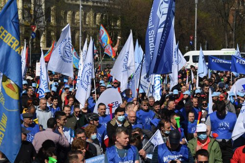 Miting sindical pentru reducerea sarcinii fiscale pe muncă