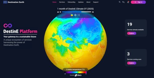 Model digital al Terrei care simulează schimbările climatice