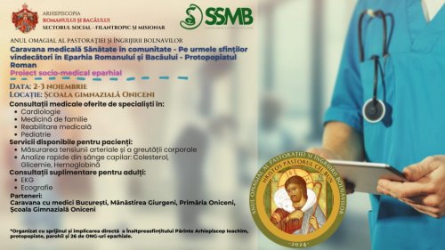 Caravană medicală în Protopopiatul Roman