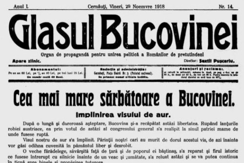 106 ani de la unirea Bucovinei cu România