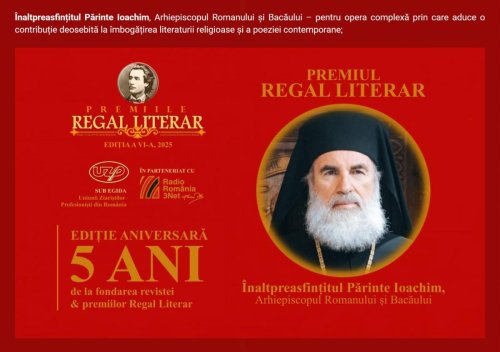 Înaltpreasfințitul Părinte Ioachim, onorat cu Premiul Regal Literar