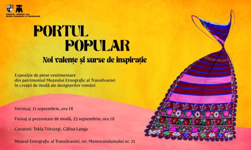Expoziție inedită la Cluj: portul popular reinterpretat de designeri români