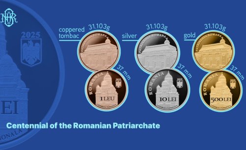 Monede BNR cu tema „Centenarul  Patriarhiei Române”