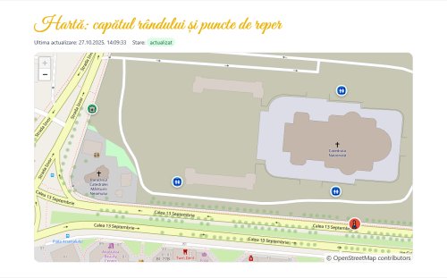 Hartă interactivă pentru pelerinii care se închină în Catedrala Națională