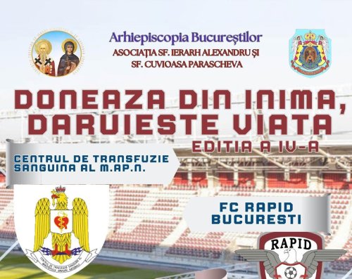Acțiune de donare de sânge la Clubul Sportiv Rapid București