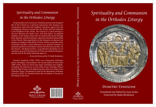 Un nou volum al Sfântului Dumitru Stăniloae tradus în limba engleză