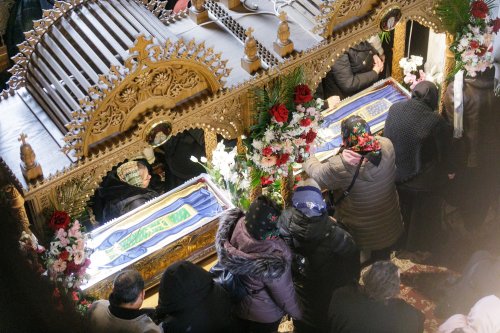 Prima celebrare a Sfinților Cleopa și Paisie la Mănăstirea Sihăstria