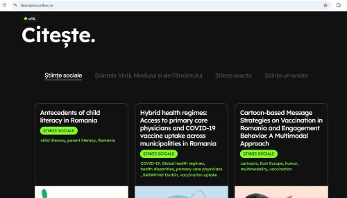 Platformă a cercetărilor de la UB 