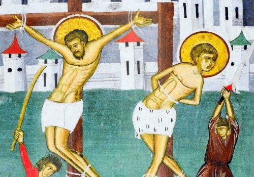 Sf. Sfinţiți Mc. Pamfil preotul şi Valent diaconul; Sf. Ier. Flavian, Arhiepiscopul Constantinopolului