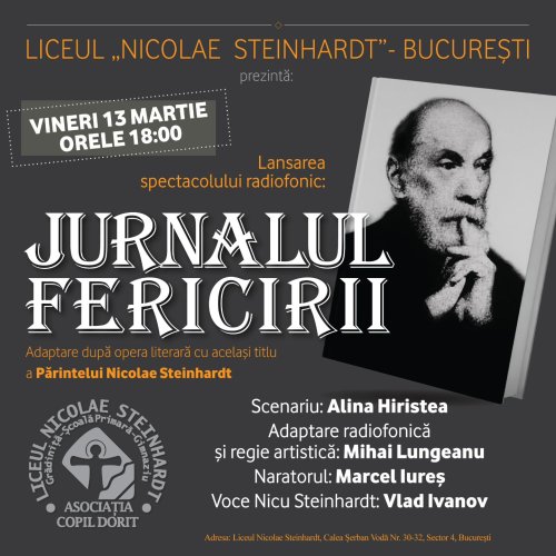 „Jurnalul fericirii”, într-un spectacol radiofonic