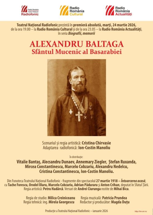 Premieră radiofonică despre viața unui martir 