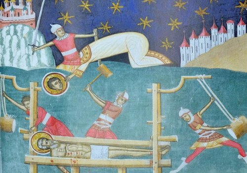 Sf. Sfinţiţi Mc. Marcu, Episcopul Aretuselor, şi Chiril diaconul; Sf. Mc. Iona şi Varahisie; Sf. Ier. Diadoh, Episcopul Foticeei