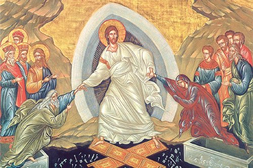 Învierea lui Hristos vestitã de îngeri, femei si apostoli