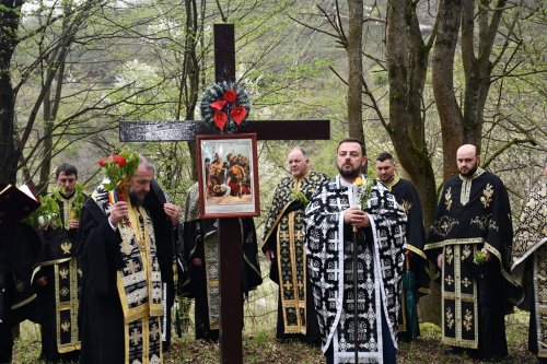 Procesiune la Ciudanovița în vinerea dinaintea Floriilor